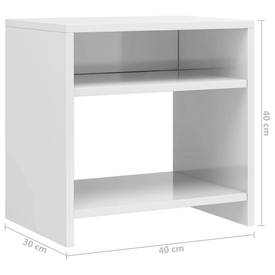 Nachtkastjes 2 st 40x30x40 cm bewerkt hout wit MeubelReus