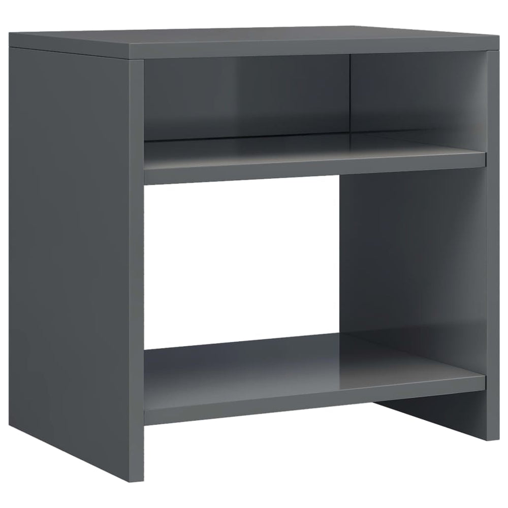 Nachtkastje 40x30x40 cm bewerkt hout grijs MeubelReus