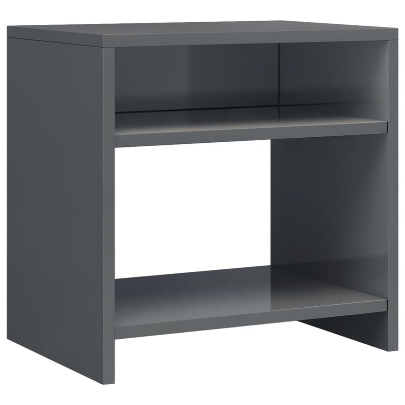Nachtkastje 40x30x40 cm bewerkt hout grijs MeubelReus