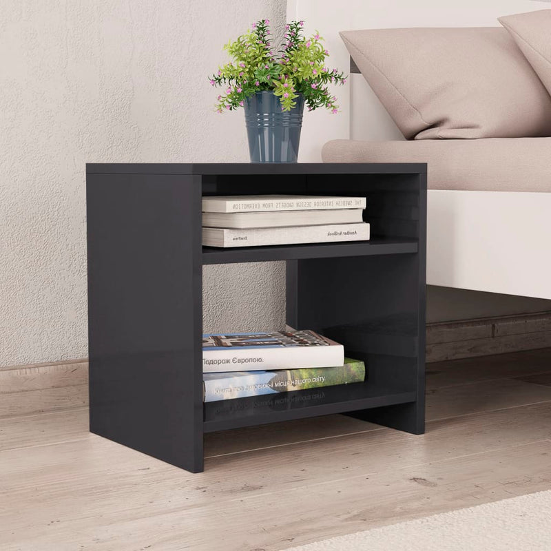 Nachtkastjes 2 st 40x30x40 cm bewerkt hout grijs MeubelReus