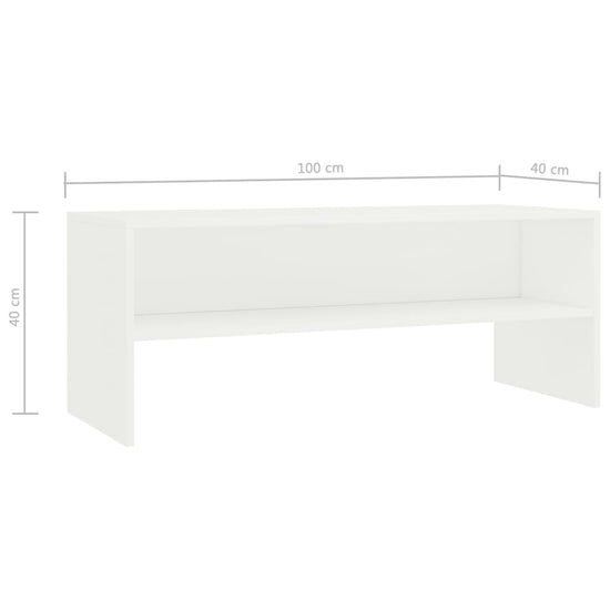 Tv-meubel 100x40x40 cm bewerkt hout wit MeubelReus