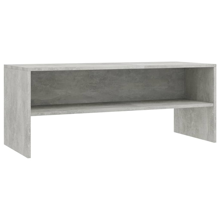 Tv-meubel 100x40x40 cm bewerkt hout betongrijs MeubelReus