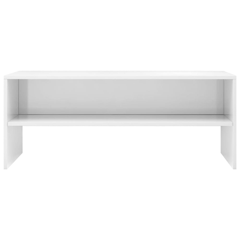 Tv-meubel 100x40x40 cm bewerkt hout hoogglans wit MeubelReus
