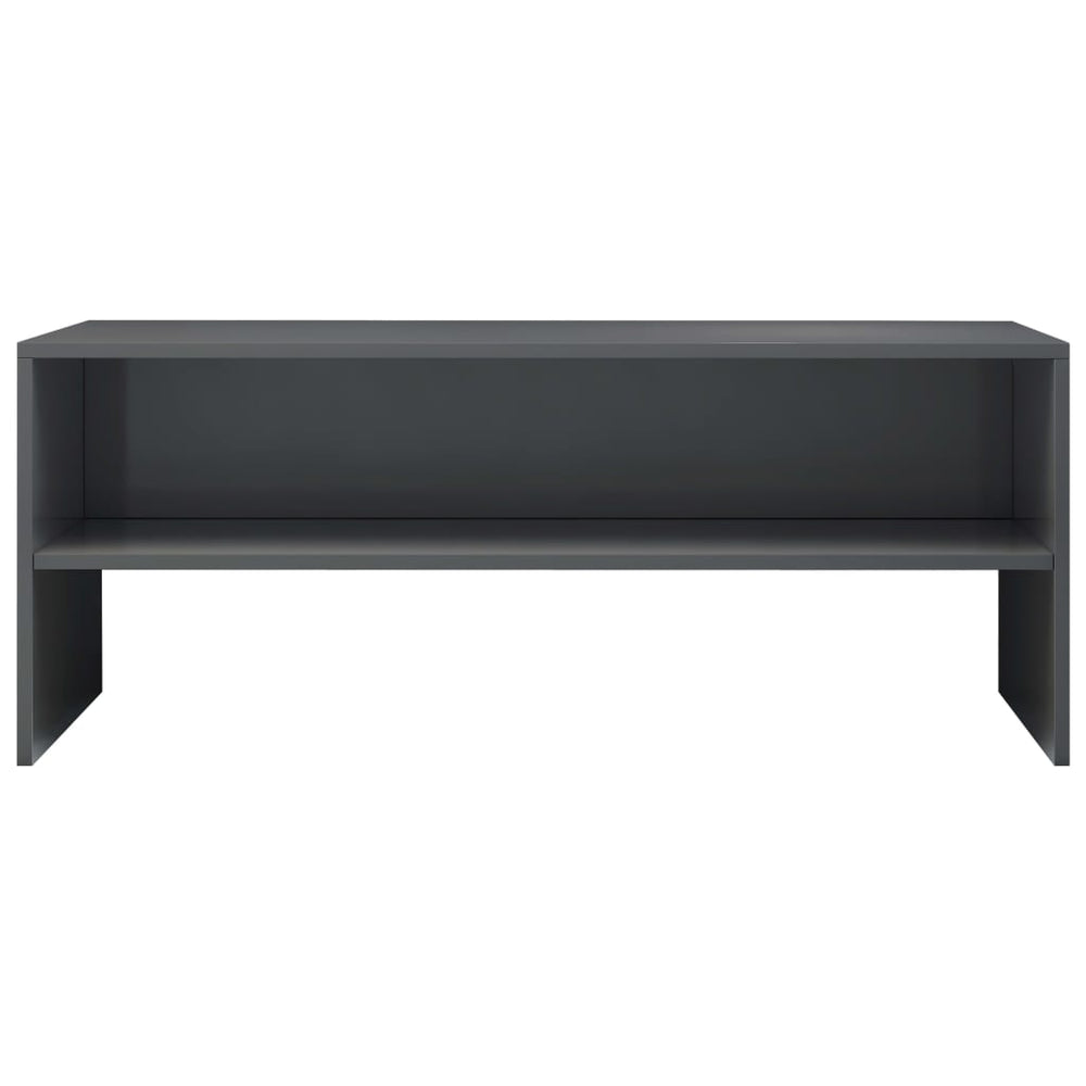 Tv-meubel 100x40x40 cm bewerkt hout hoogglans grijs MeubelReus