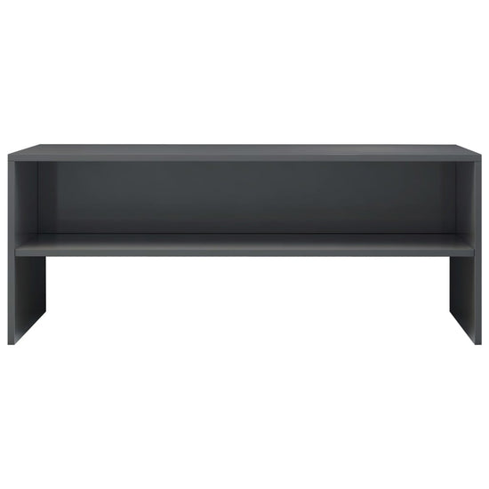 Tv-meubel 100x40x40 cm bewerkt hout hoogglans grijs MeubelReus
