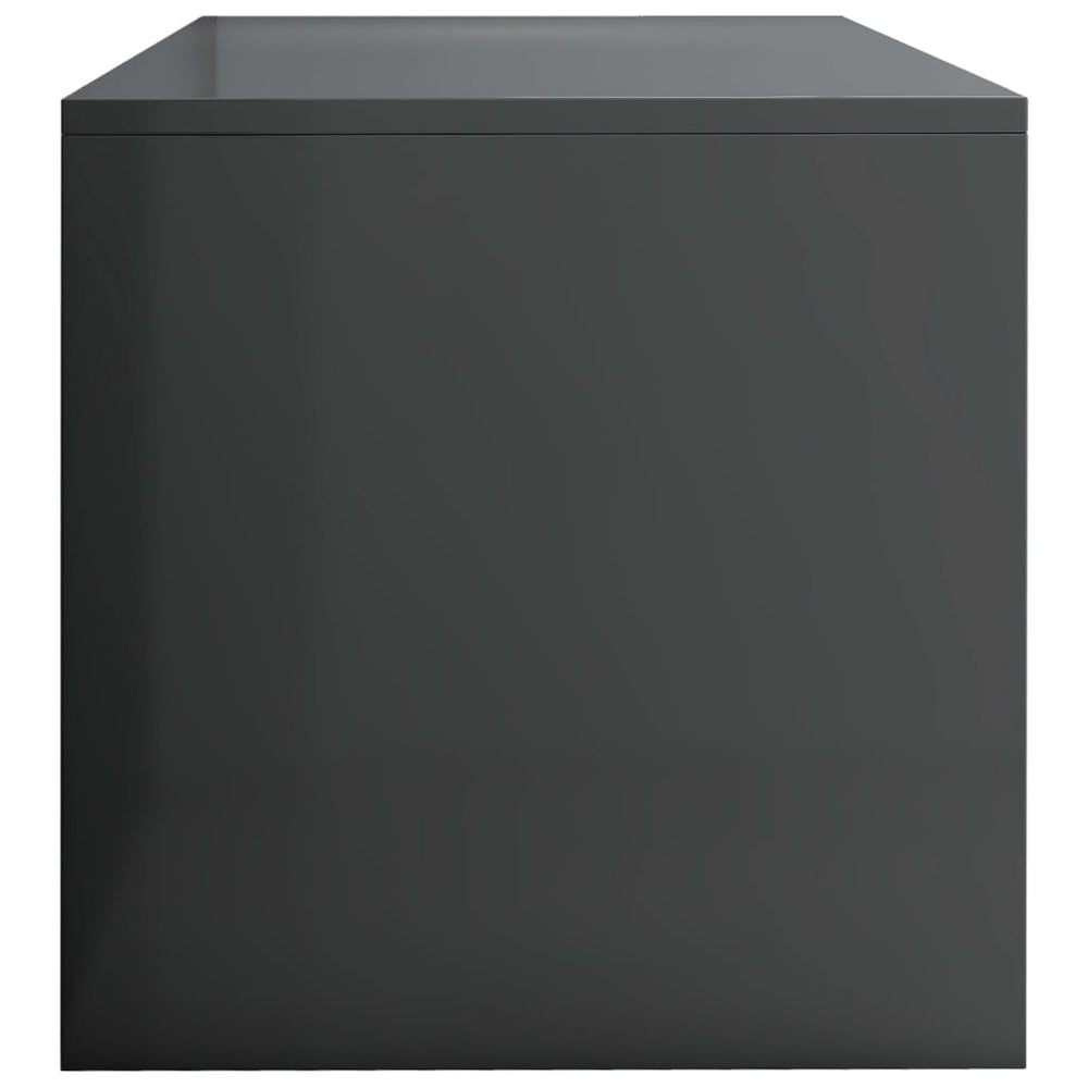 Tv-meubel 100x40x40 cm bewerkt hout hoogglans grijs MeubelReus