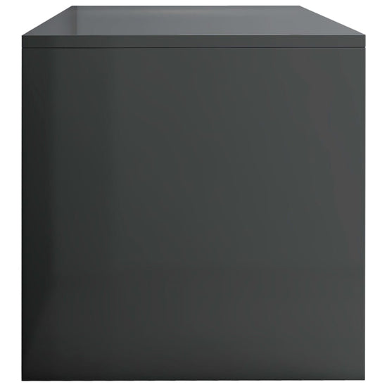 Tv-meubel 100x40x40 cm bewerkt hout hoogglans grijs MeubelReus