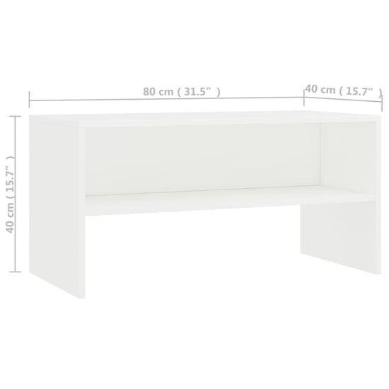 Tv-meubel 80x40x40 cm bewerkt hout wit MeubelReus
