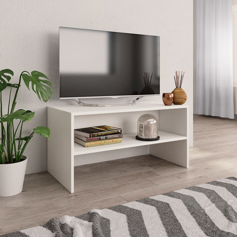Tv-meubel 80x40x40 cm bewerkt hout wit MeubelReus