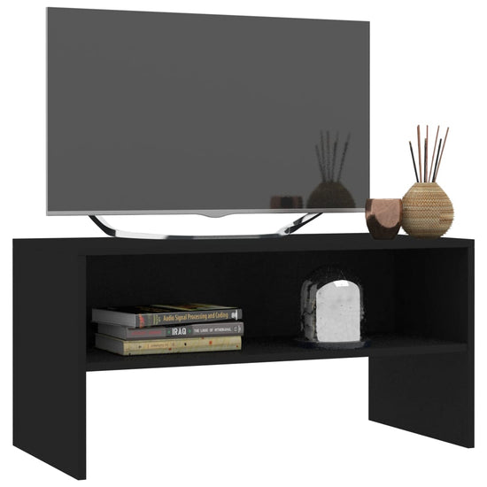 Tv-meubel 80x40x40 cm bewerkt hout zwart MeubelReus