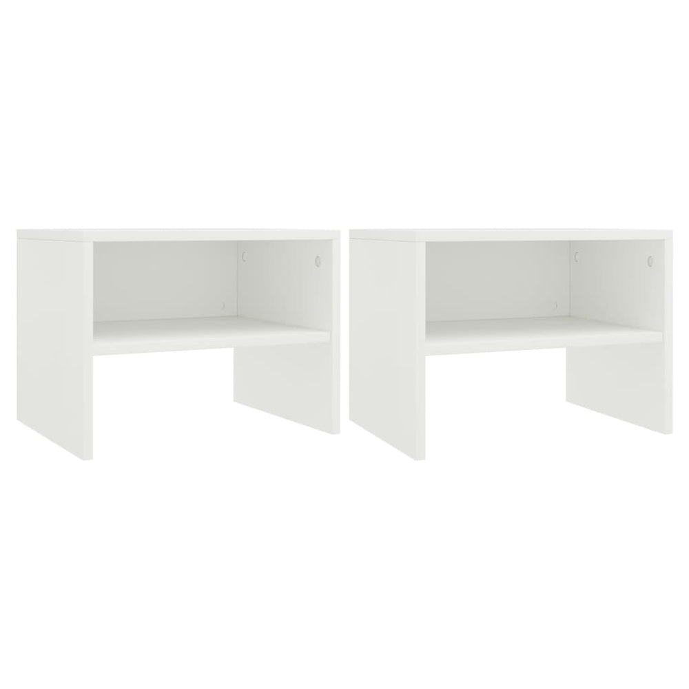 Nachtkastjes 2 st 40x30x30 cm bewerkt hout wit MeubelReus