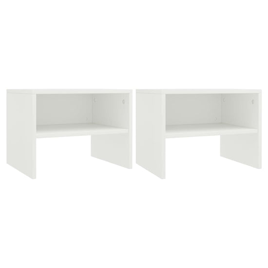 Nachtkastjes 2 st 40x30x30 cm bewerkt hout wit MeubelReus
