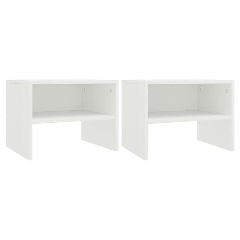 Nachtkastjes 2 st 40x30x30 cm bewerkt hout wit MeubelReus