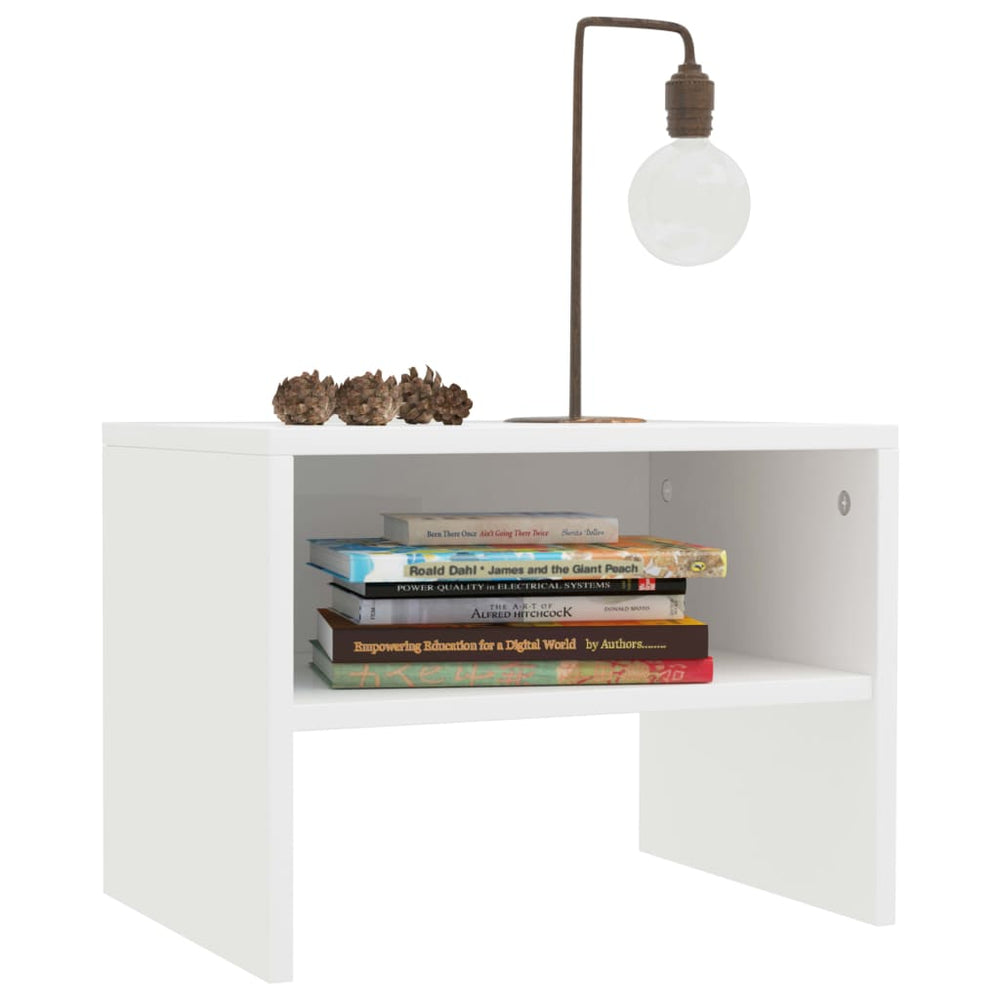 Nachtkastjes 2 st 40x30x30 cm bewerkt hout wit MeubelReus