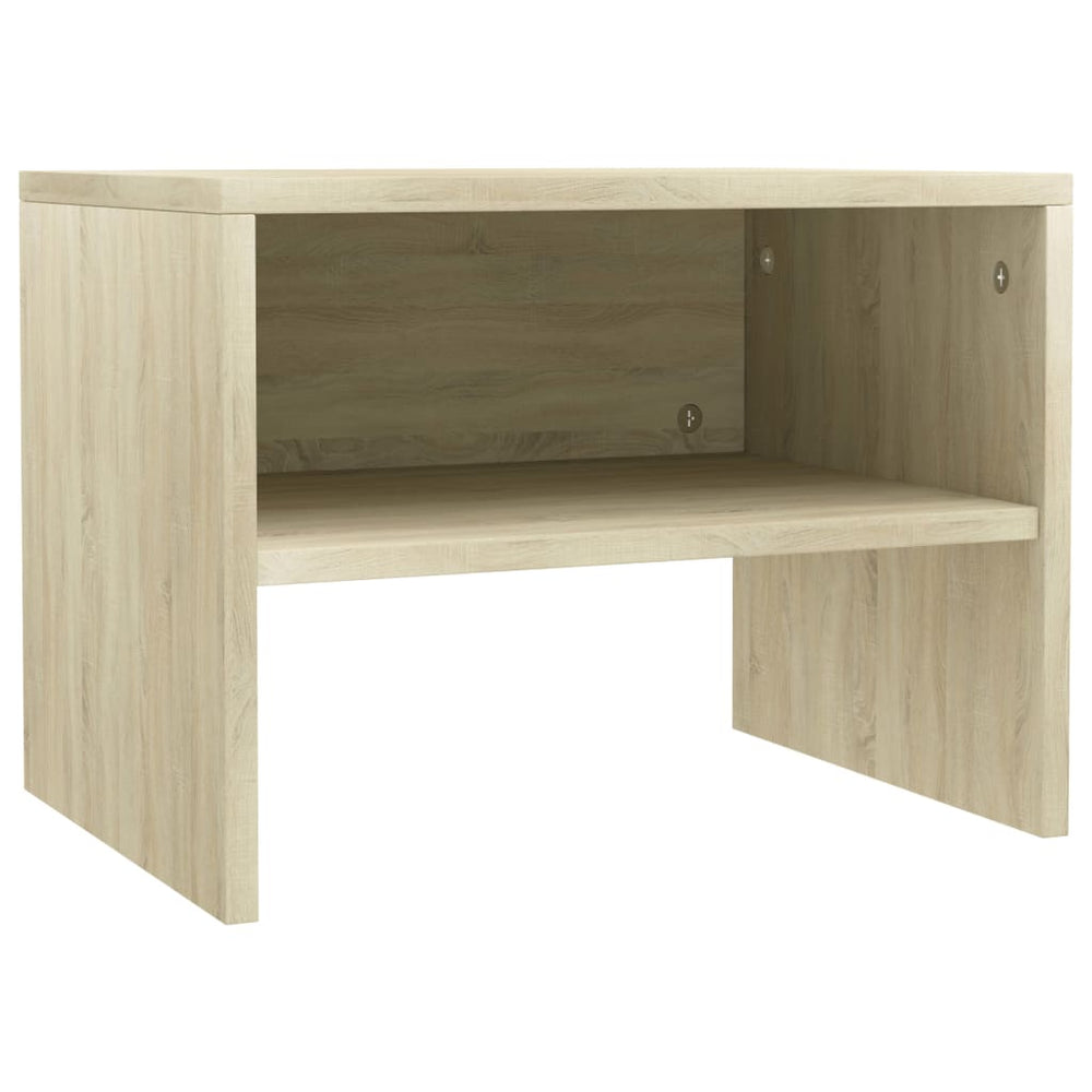 Nachtkastje 40x30x30 cm bewerkt hout sonoma eikenkleurig MeubelReus
