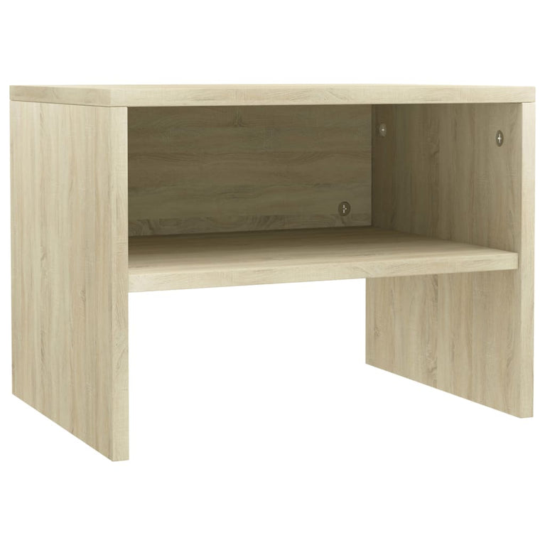 Nachtkastje 40x30x30 cm bewerkt hout sonoma eikenkleurig MeubelReus