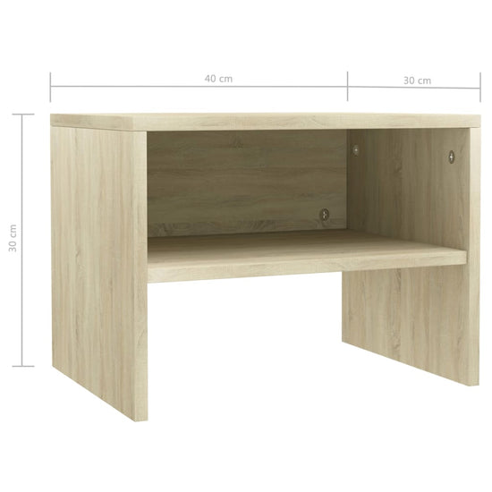 Nachtkastje 40x30x30 cm bewerkt hout sonoma eikenkleurig MeubelReus