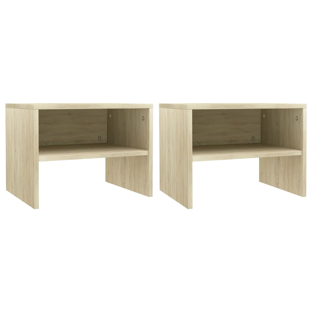 Nachtkastjes 2 st 40x30x30 cm bewerkt hout sonoma eikenkleurig MeubelReus