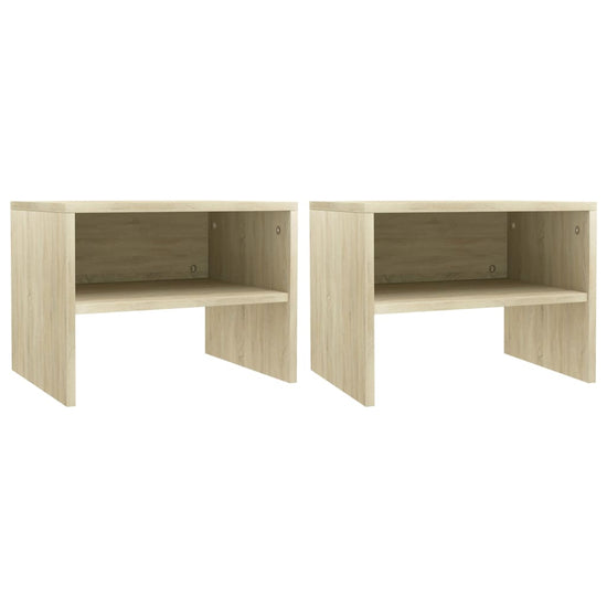 Nachtkastjes 2 st 40x30x30 cm bewerkt hout sonoma eikenkleurig MeubelReus