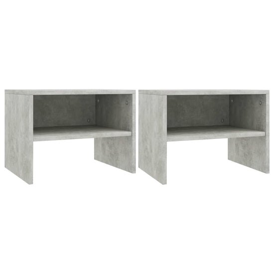 Nachtkastjes 2 st 40x30x30 cm bewerkt hout betongrijs MeubelReus
