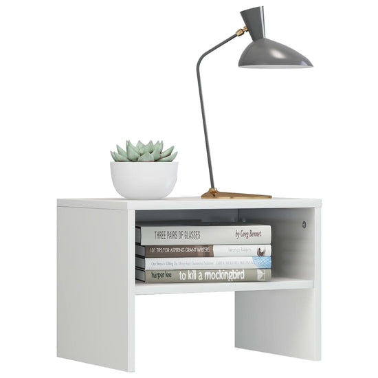 Nachtkastjes 2 st 40x30x30 cm bewerkt hout hoogglans wit MeubelReus