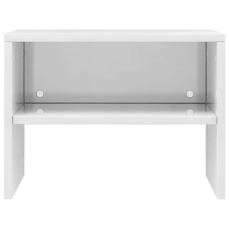 Nachtkastjes 2 st 40x30x30 cm bewerkt hout hoogglans wit MeubelReus