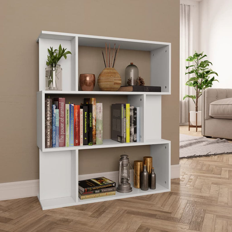 Boekenkast/kamerscherm 80x24x96 cm bewerkt hout wit MeubelReus