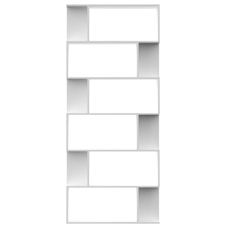 Boekenkast/kamerscherm 80x24x192 cm spaanplaat wit