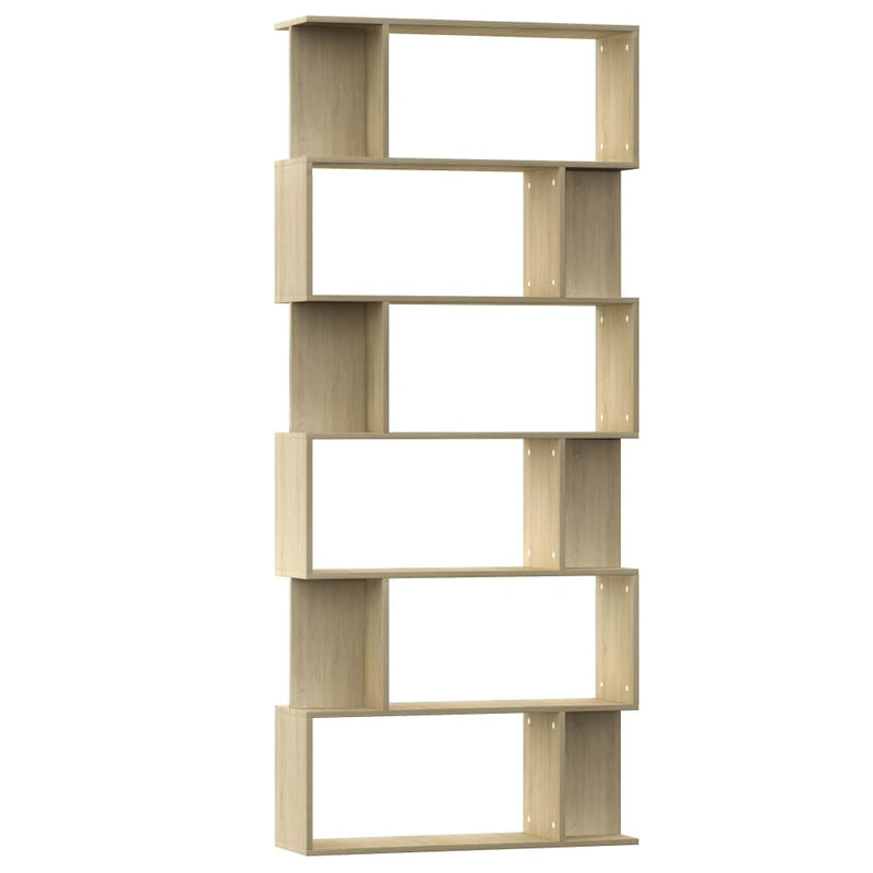 Boekenkast/kamerscherm 80x24x192 cm spaanplaat sonoma eiken MeubelReus