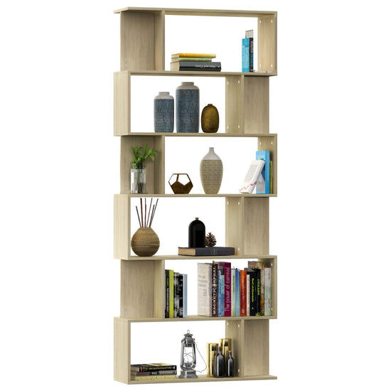 Boekenkast/kamerscherm 80x24x192 cm spaanplaat sonoma eiken MeubelReus