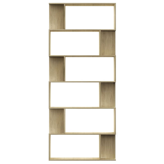 Boekenkast/kamerscherm 80x24x192 cm spaanplaat sonoma eiken MeubelReus
