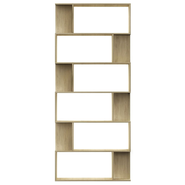 Boekenkast/kamerscherm 80x24x192 cm spaanplaat sonoma eiken MeubelReus