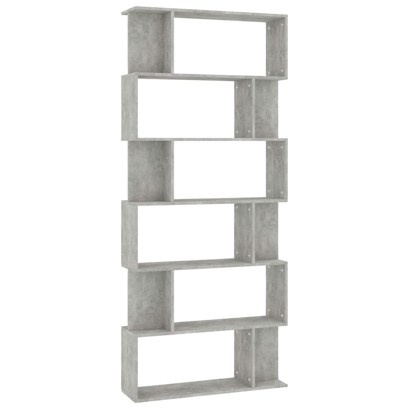 Boekenkast/kamerscherm 80x24x192 cm spaanplaat betongrijs MeubelReus