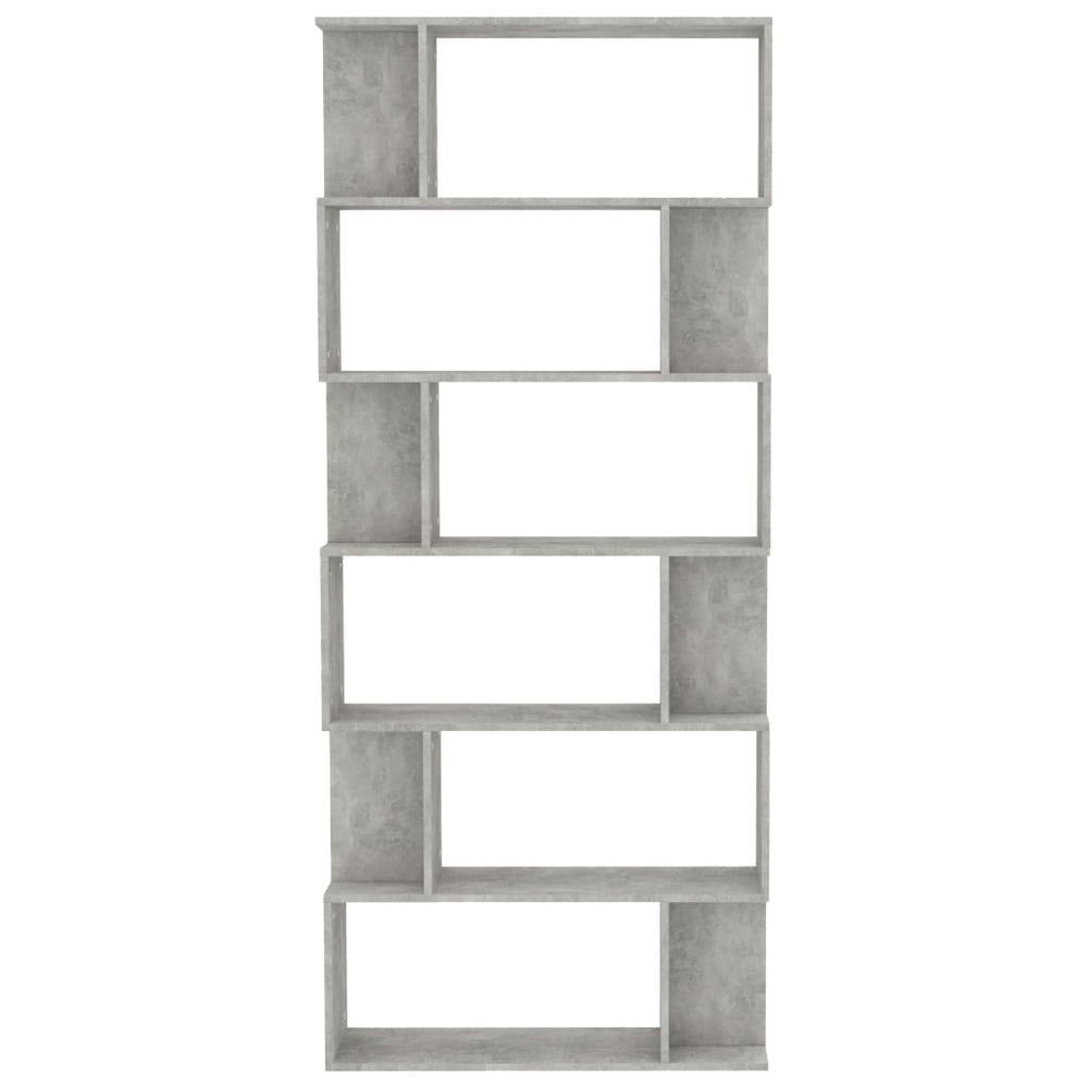 Boekenkast/kamerscherm 80x24x192 cm spaanplaat betongrijs MeubelReus