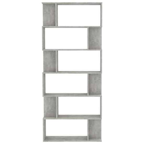 Boekenkast/kamerscherm 80x24x192 cm spaanplaat betongrijs MeubelReus