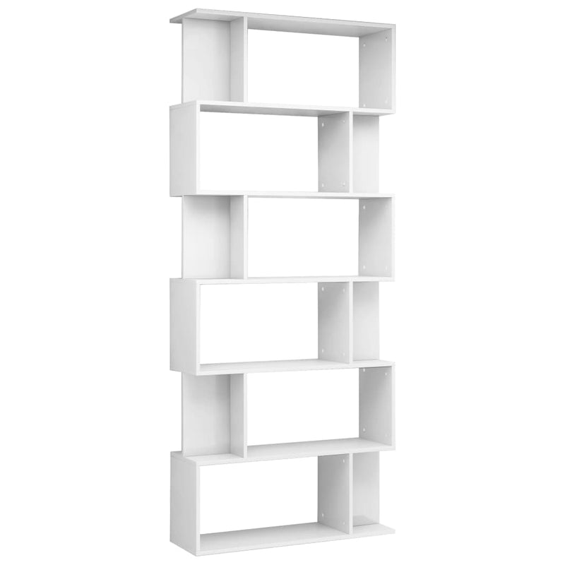 Boekenkast/kamerscherm 80x24x192 cm hoogglans wit