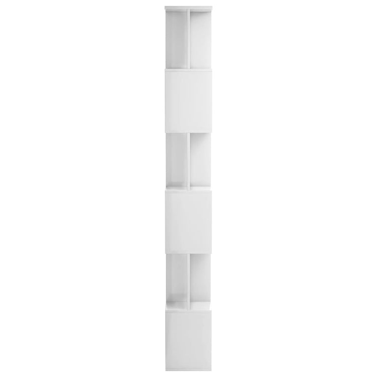 Boekenkast/kamerscherm 80x24x192 cm hoogglans wit