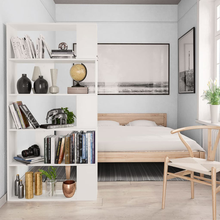 Boekenkast/kamerscherm 80x24x159 cm spaanplaat wit MeubelReus