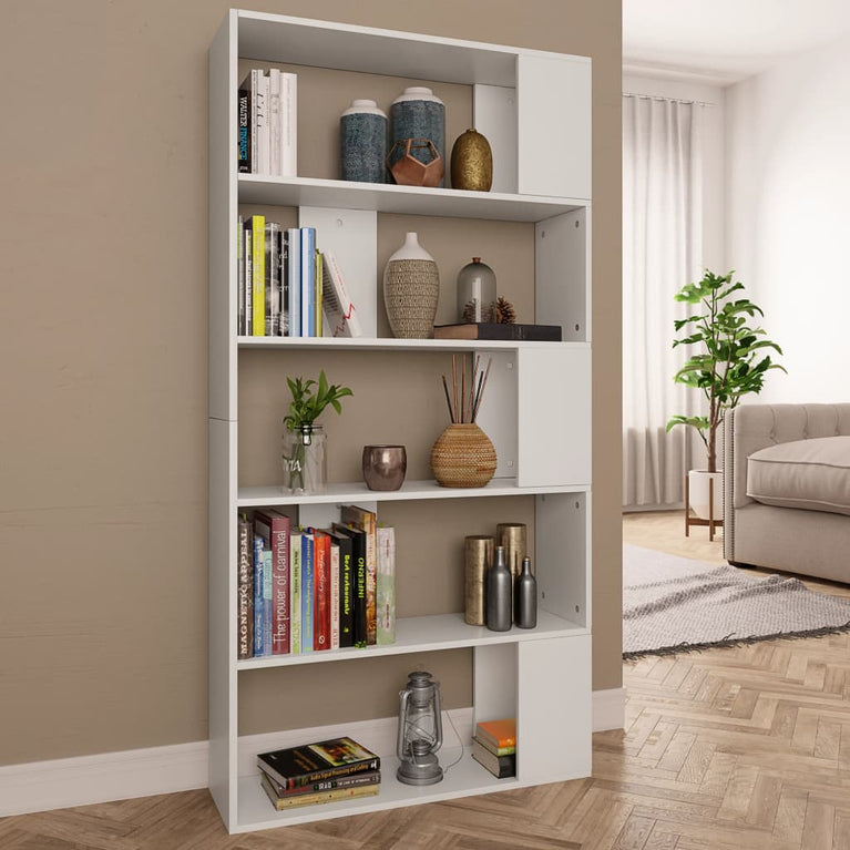 Boekenkast/kamerscherm 80x24x159 cm spaanplaat wit MeubelReus