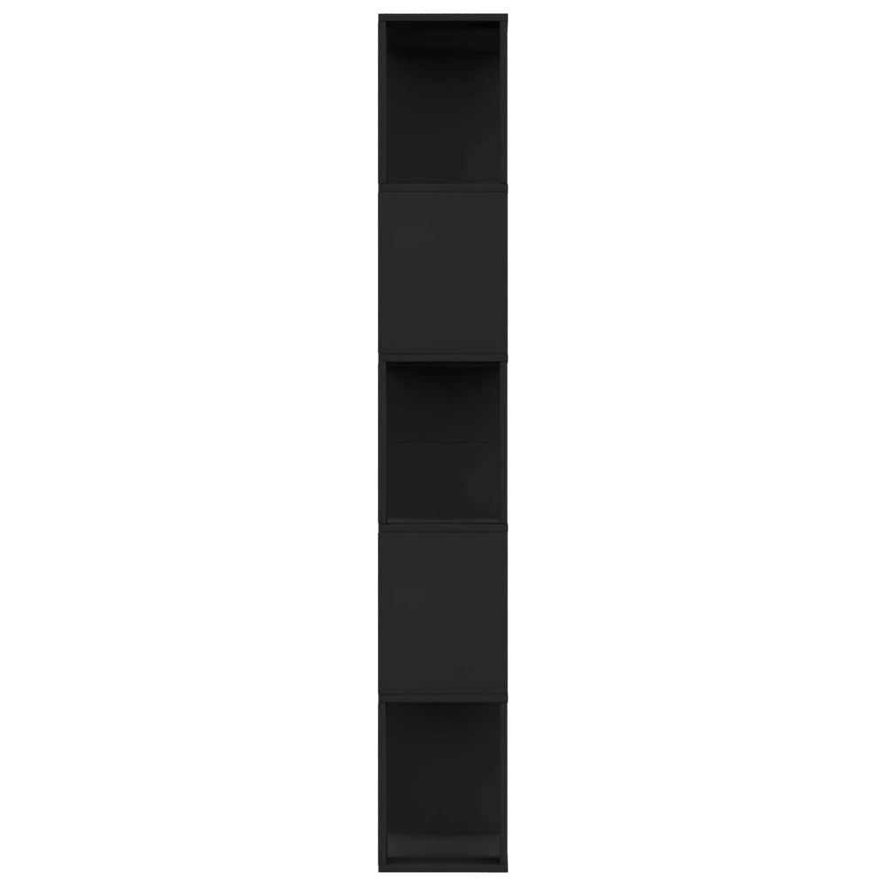 Boekenkast/kamerscherm 80x24x159 cm bewerkt hout zwart MeubelReus