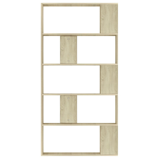 Boekenkast/kamerscherm 80x24x159 cm bewerkt hout sonoma eiken MeubelReus