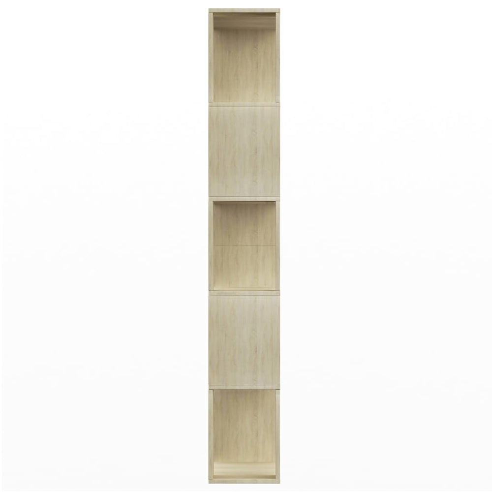 Boekenkast/kamerscherm 80x24x159 cm bewerkt hout sonoma eiken MeubelReus