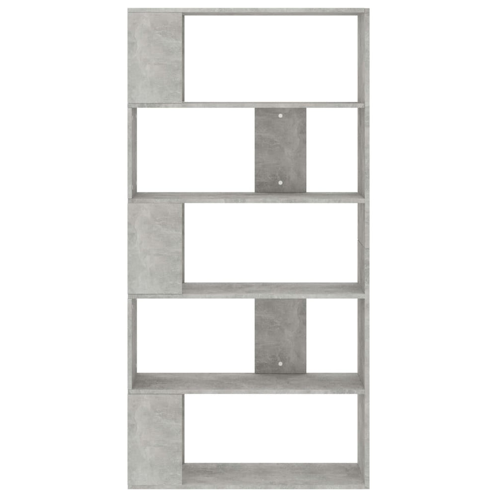 Boekenkast/kamerscherm 80x24x159 cm bewerkt hout betongrijs MeubelReus