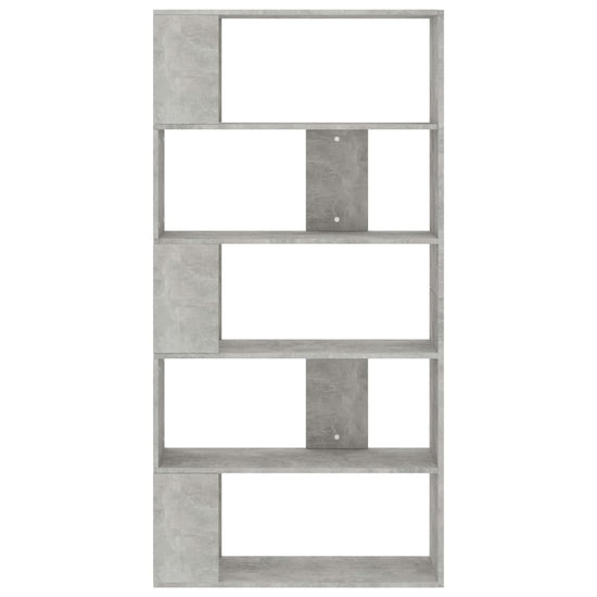 Boekenkast/kamerscherm 80x24x159 cm bewerkt hout betongrijs MeubelReus