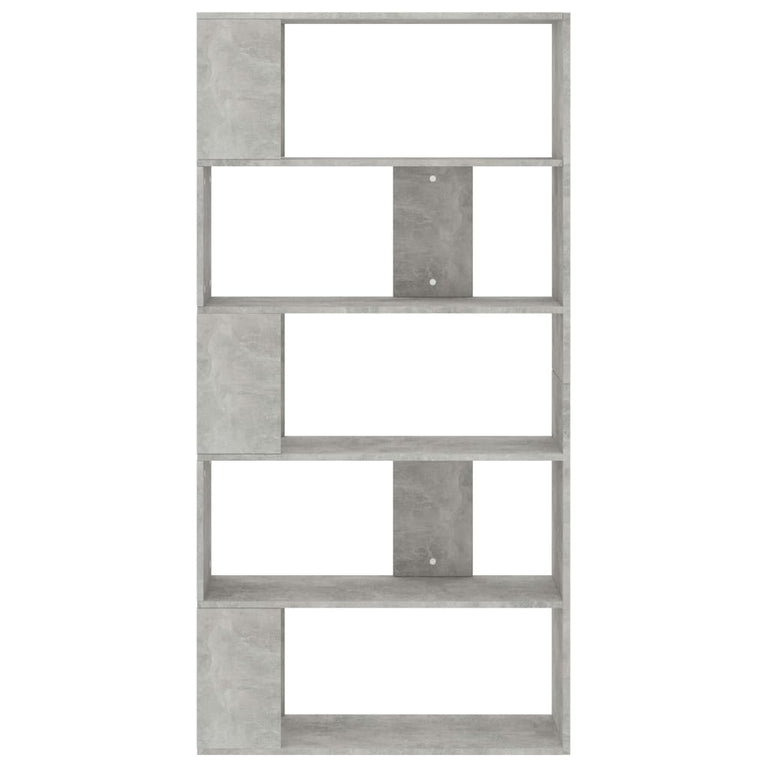 Boekenkast/kamerscherm 80x24x159 cm bewerkt hout betongrijs MeubelReus