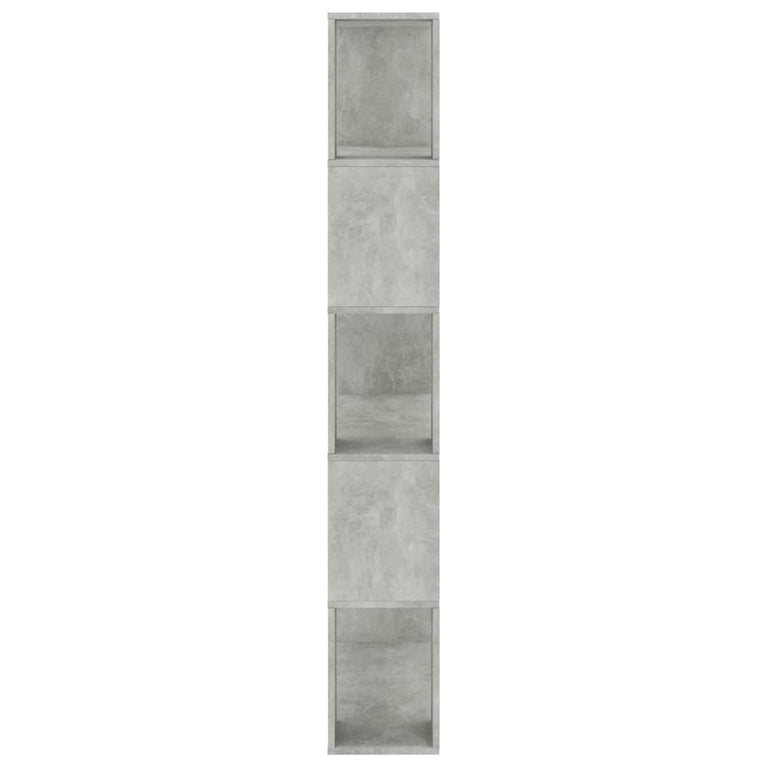 Boekenkast/kamerscherm 80x24x159 cm bewerkt hout betongrijs MeubelReus