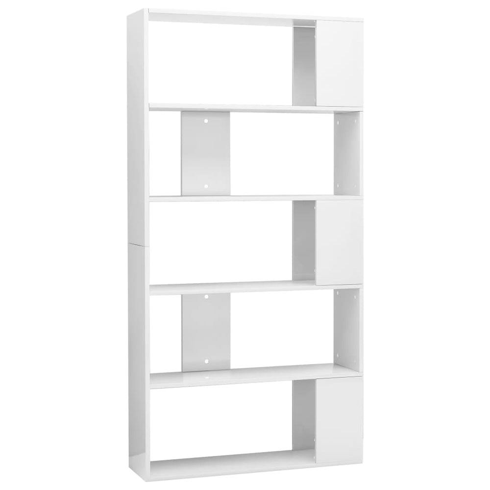 Boekenkast/kamerscherm 80x24x159 cm hoogglans wit MeubelReus