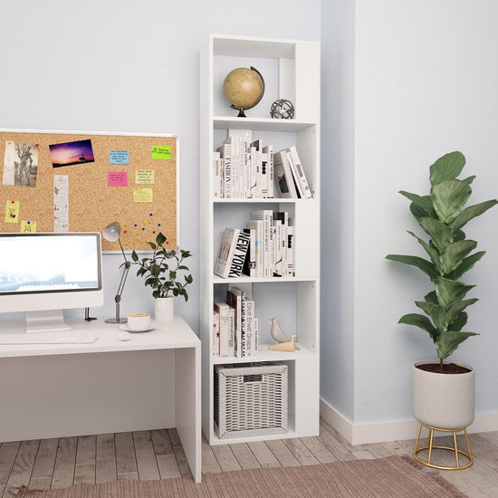 Boekenkast/kamerscherm 45x24x159 cm bewerkt hout wit MeubelReus