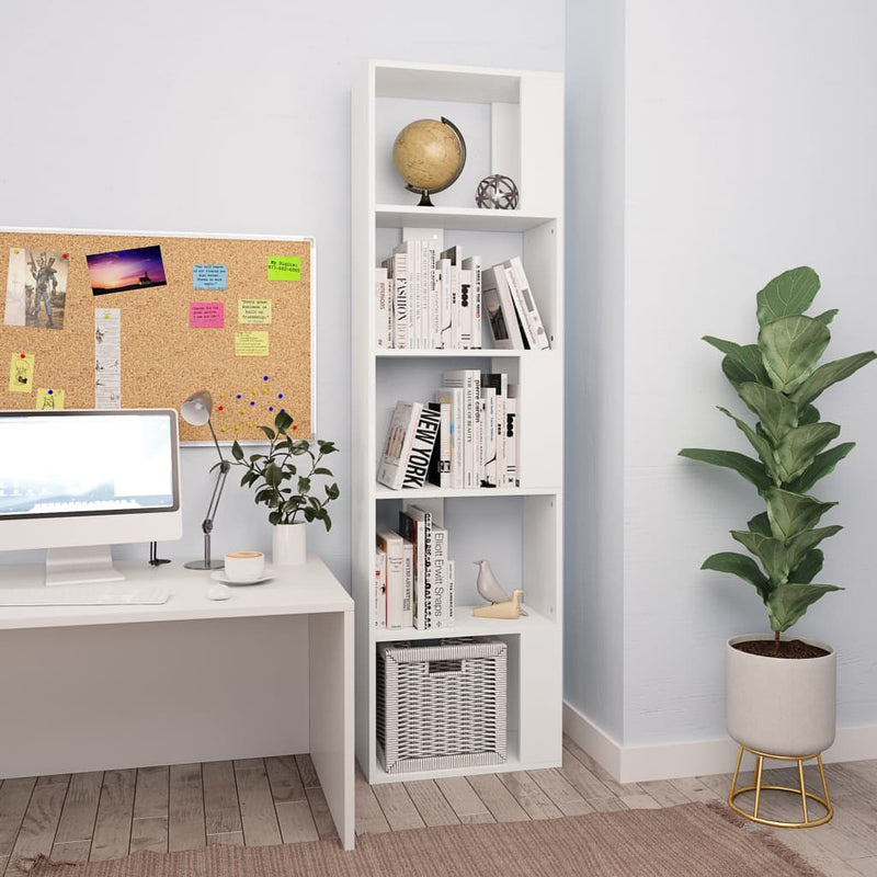 Boekenkast/kamerscherm 45x24x159 cm bewerkt hout wit MeubelReus
