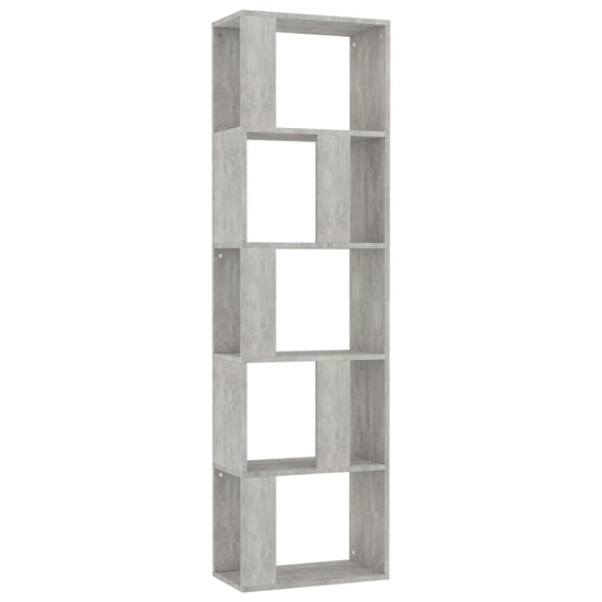 Boekenkast/kamerscherm 45x24x159 cm bewerkt hout betongrijs MeubelReus